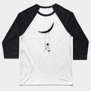 Astronaut wanderlust swing under the moon Baseball T-Shirt